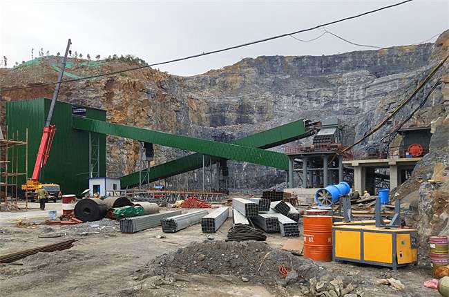 封閉皮帶輸送流程