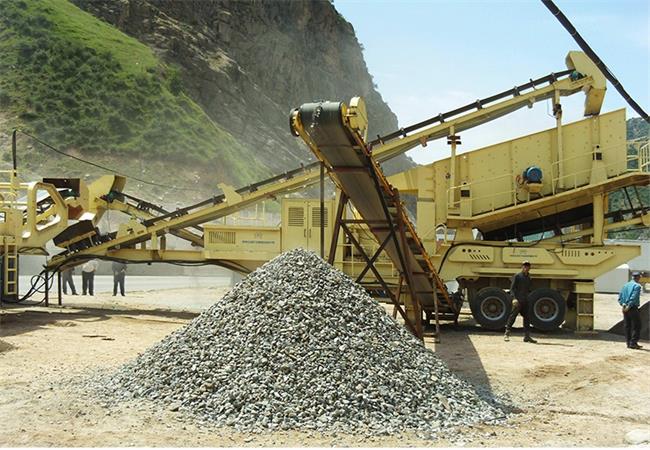 移動碎石機現場