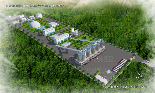 年產1000萬噸骨料生產線效果圖