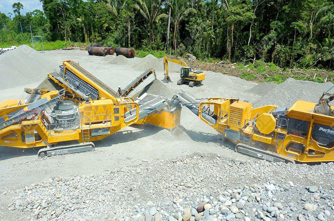 移動打石頭機作業環境